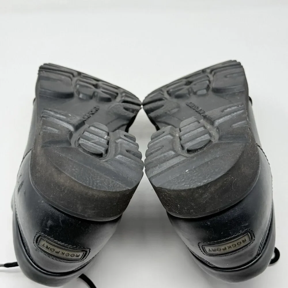 Rockport Lug Sole GoreTex Shoes Mens 9 M Black Leather Casual Hiking Gorpcore